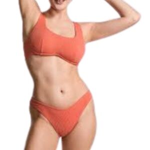 PINK Victoria's Secret Shimmer Wired Bikini Top High Waist Cheeky Bikini Bottom